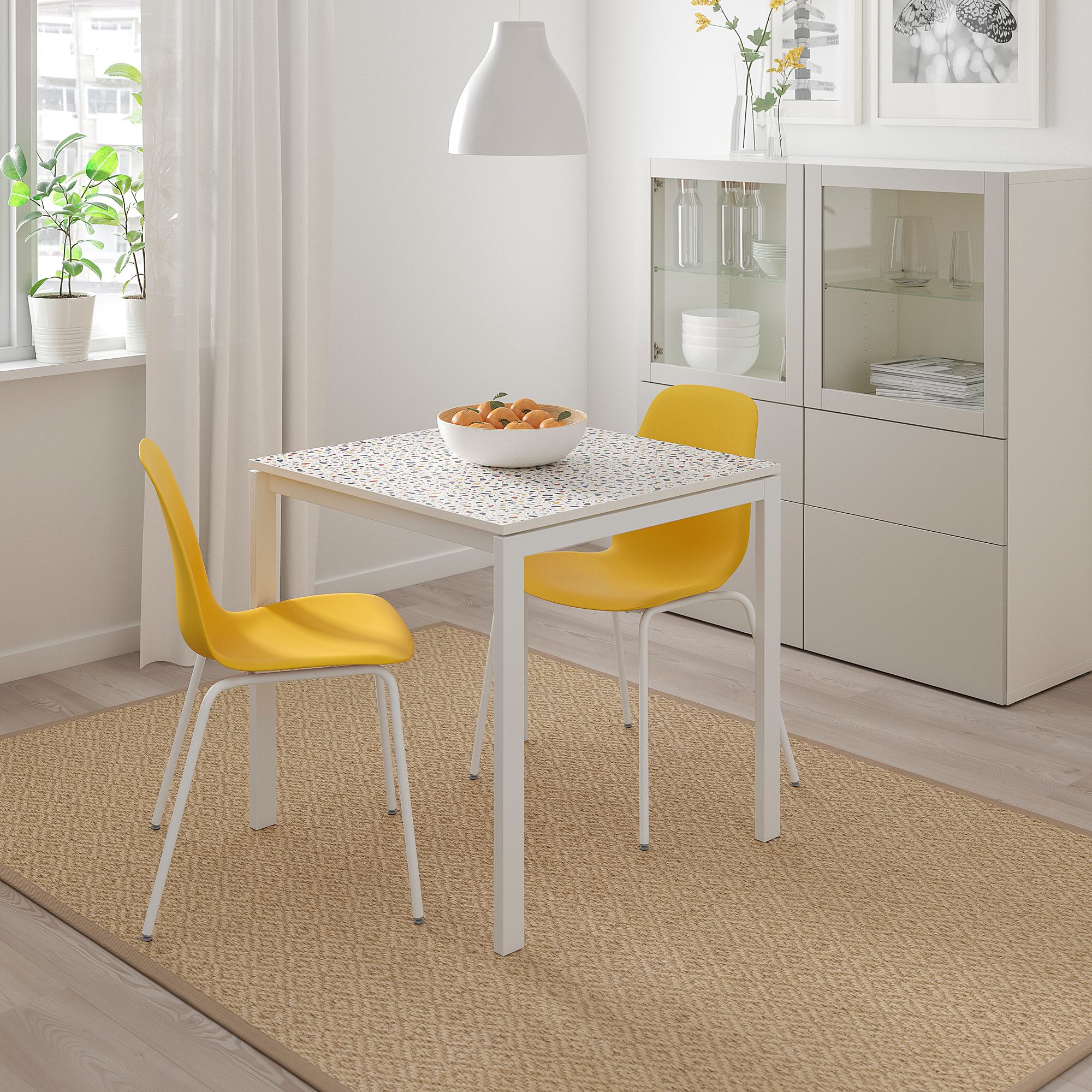 MELLTORP table, mosaic patterned/white, 75x75 cm | IKEA Indonesia