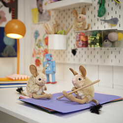 ALPTALL - Boneka, jerboa bertelinga panjang/krem, 9 cm