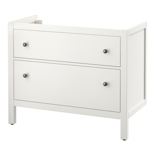 HEMNES meja wastafel 2 laci