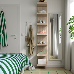 LACK - Wall shelf unit, white stained oak effect, 30x190 cm