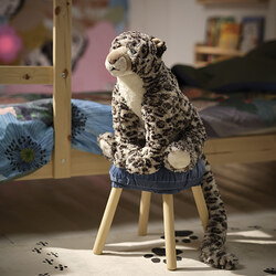 ALPTALL - Boneka, macan tutul salju/berpola putih, 52 cm