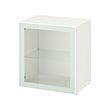 BESTÅ - Shelf unit with glass door, white Glassvik/white/light green clear glass, 60x42x64 cm