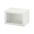 BESTÅ - Shelf unit with glass door, white Glassvik/white/light green clear glass, 60x42x38 cm