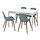EKEDALEN/GRÖNSTA - meja dan 4 kursi, putih/abu-abu toska, 120/180 cm | IKEA Indonesia - PE920737_S1