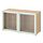 BESTÅ - unit rak dengan pintu kaca, efek kayu oak diwarnai putih Glassvik/putih/hijau muda kaca bening, 120x42x64 cm | IKEA Indonesia - PE881623_S1
