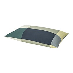 BRUNKRISSLA - Pillowcase, green/multicolour, 50x80 cm