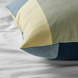 BRUNKRISSLA - Sarung bantal, hijau/aneka warna, 50x80 cm