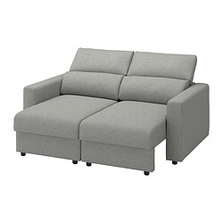 MALMKÖPING - Sofa 2 dudukan, Tibbleby krem/abu-abu