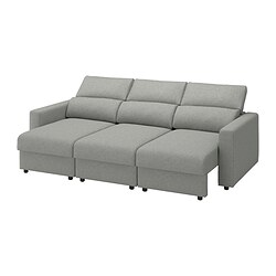 MALMKÖPING - Sofa 3 dudukan, Tibbleby krem/abu-abu