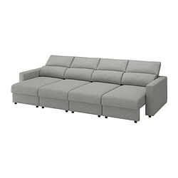 MALMKÖPING - Sofa 4 dudukan, Tibbleby krem/abu-abu