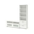BRIMNES - TV storage combination, white, 180x41x190 cm