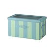 JÄTTEBJÖRN - Kotak dengan penutup, biru/hijau, 81x45x44 cm