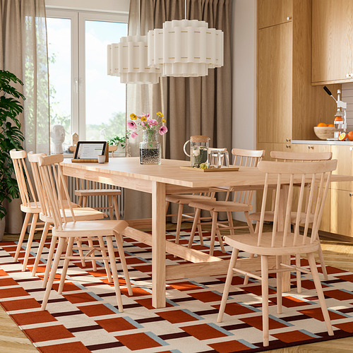 HÖGVED/KARSKÄR table and 8 chairs