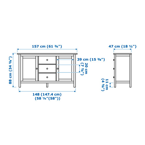 HEMNES lemari  bufet warna  putih  IKEA Indonesia