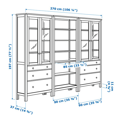 HEMNES Measurement Illustration