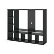 LAPPLAND - TV storage unit, black-brown, 183x39x147 cm