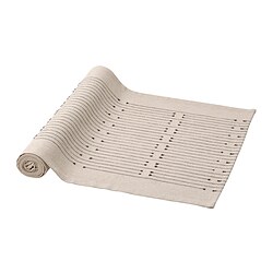 VÅRARV - Taplak panjang, abu-abu tua/alami, 35x150 cm