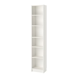 BILLY - Bookcase, white, 40x28x202 cm