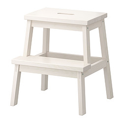 BEKVÄM - Step stool, white, 50 cm