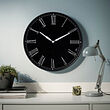 DRABBLING - Wall clock, black, 52 cm