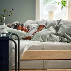 VANNAREID - Kasur kantong pegas, ekstra keras/krem, 80x200 cm