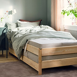 VANNAREID - Pocket sprung mattress, extra firm/beige, 80x200 cm