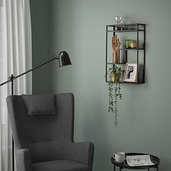 LINDÅSEN - Display shelf, anthracite, 40x60 cm