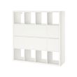 KALLAX - Shelving unit, with 8 doors/white, 147x147 cm