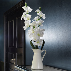 SMYCKA - Artificial flower, Gladiolus/white, 100 cm