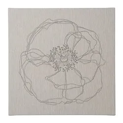PJÄTTERYD - Gambar, flower doodle, 56x56 cm