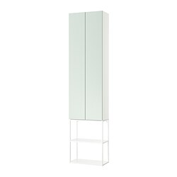 ENHET - Storage combination, white/pale grey-green, 60x32x255 cm
