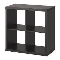 KALLAX - Shelving unit, black-brown, 77x77 cm
