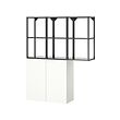 ENHET - Storage combination, anthracite/white, 120x32x150 cm