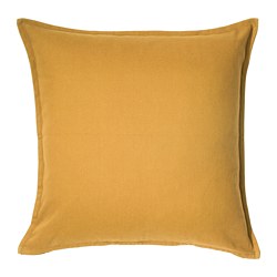 GURLI - Sarung bantal kursi, emas-kuning, 50x50 cm