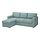 BÅRSLÖV - 3-seat sofa-bed with chaise longue, Tibbleby light grey-turquoise | IKEA Indonesia - PE949936_S1
