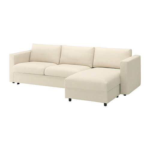 VIMLE 3-seat sofa-bed with chaise longue