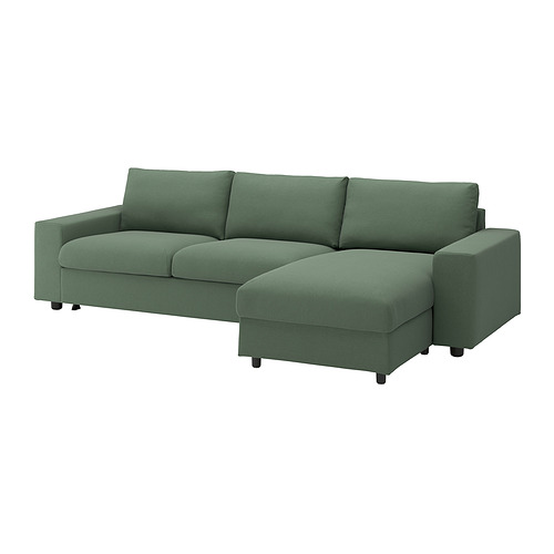VIMLE 3-seat sofa-bed with chaise longue