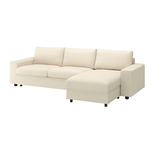 VIMLE 3-seat sofa-bed with chaise longue