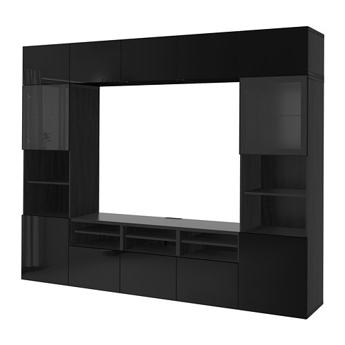 BESTÅ kombinasi penyimpanan TV/pintu kaca