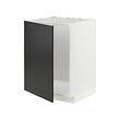 METOD - Base cabinet for sink, white/Nickebo matt anthracite, 60x60x80 cm