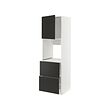 METOD/MAXIMERA - Hi cab f ov w dr/2 frnts/2 hi drwrs, white/Nickebo matt anthracite, 60x60x200 cm