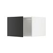METOD - Top cabinet for fridge/freezer, white/Nickebo matt anthracite, 60x60x40 cm
