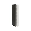 METOD - High cabinet with shelves, white/Nickebo matt anthracite, 60x37x200 cm