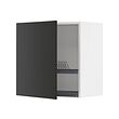METOD - Kabinet dinding dg pengering piring, putih/Nickebo matt antrasit, 60x37x60 cm