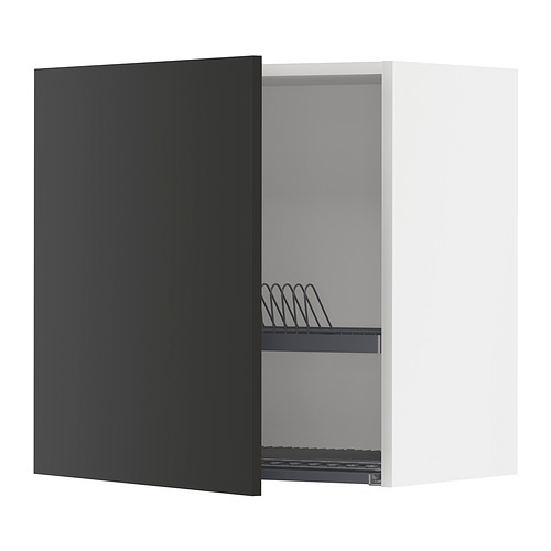 METOD wall cabinet with dish drainer