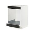 METOD/MAXIMERA - Base cab for hob+oven w drawer, white/Nickebo matt anthracite, 60x60x80 cm