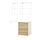 ENHET - storage combination, white/oak effect, 121.5x63.5x222 cm | IKEA Indonesia - PE921546_S1