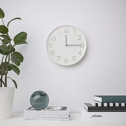 TROMMA - Jam dinding, putih, 25 cm