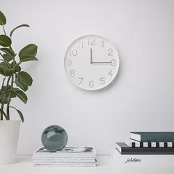 TROMMA - Jam dinding, putih, 25 cm
