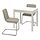 LUSTEBO/EKEDALEN - meja dan 2 kursi, putih dilapisi krom/Viarp krem/cokelat, 80/120 cm | IKEA Indonesia - PE921596_S1